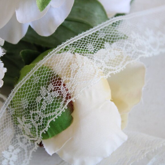 Vintage Ivory Lace Trim, 2 Yards, 1" wide,  Nylon, Sewing Supply - Picture 7 of 10